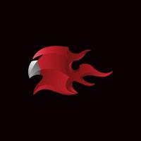 águila halcón mascota gradiente logotipo diseño vector