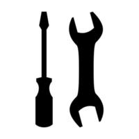 Screwdriver and Spanner Vector Icon