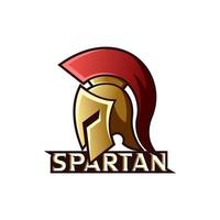 Spartan Helmet for Esport Gaming Logo Design Vector