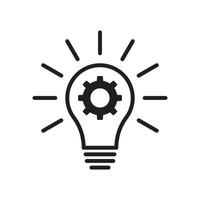 lightbulb with innovation idea vector icon