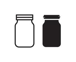 mason jar glass container vector icon