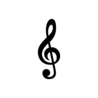 Musical Treble Clef flat Vector icon