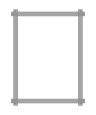 Frame with Border Line vector template