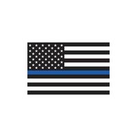 blue line American country flag vector icon