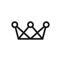 Royal Crown line art vector icon
