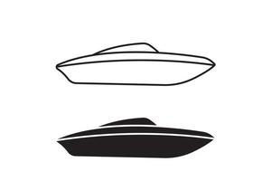 speed boat vector icon