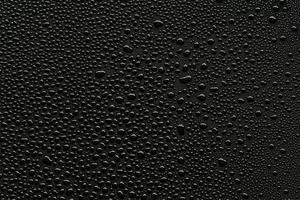 Water droplets on black background. photo