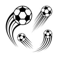 set of Soccer Kick Speed Vector Icon