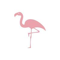 pink flamingo bird silhouette vector icon