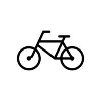 icono de vector de arte de línea de bicicleta