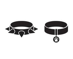 pet collar for dog or cat vector icon