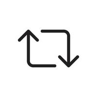 retweet arrows symbol line art vector icon