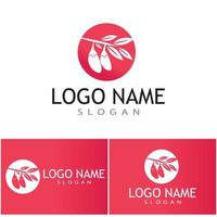 Goji berries logo. Isolated goji berries on white background vector