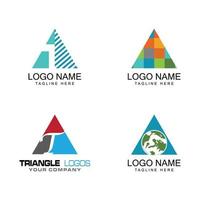 Futuristic Triangle Chain logo design inspiration vector