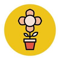 conceptos de flores en macetas vector