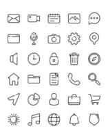 Home Screen Icon Set 30 isolated on white background vector