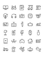 Internet de las cosas conjunto de iconos 30 aislado sobre fondo blanco. vector