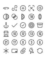 User Interface Icon Set 30 isolated on white background vector