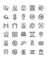 Museum Icon Set 30 isolated on white background vector