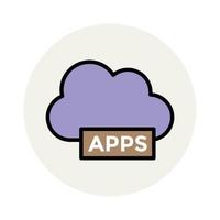 Cloud Apps Concepts vector