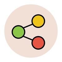 Trendy Share Concepts vector