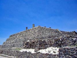 Famous Tula pyramids and statues in Mexico photo