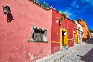 Mexico, Colorful buildings and streets of San Miguel de Allende in historic city center photo