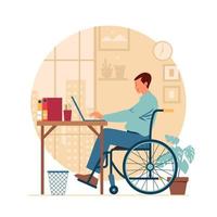 Disabled Businessman Concept vector