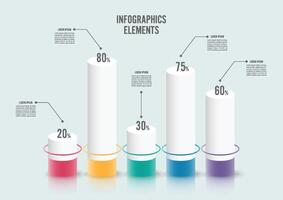 Infographic design template can be used for workflow layout, diagram, number options, web design. Infographic business concept with options, parts, steps or processes. Abstract background. vector