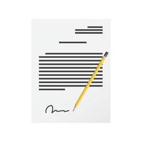 Sign a document vector icon