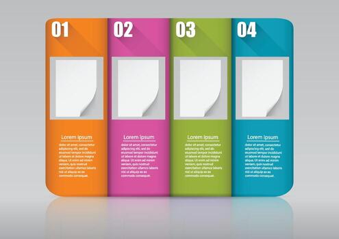 Infographic design template can be used for workflow layout, diagram, number options, web design. Infographic business concept with 4 options, parts, steps or processes. Abstract background. vector