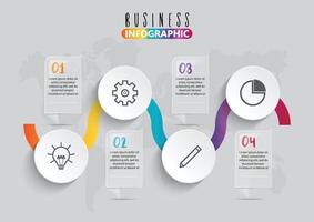 Infographic element with four options vector