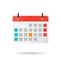 Calendar flat icon vector illustration EPS10