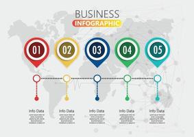 Business data visualization. Process chart. Abstract elements of graph, diagram with 4 steps, options, parts or processes. Vector business template for presentation. Creative concept for infographic.