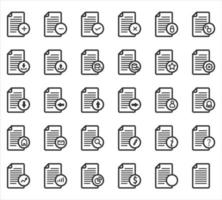 Business document sheet checklist icon. Thin stroke simple graphic report application form. Outline vector. vector