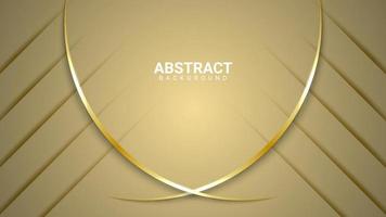 brown abstract background with golden lines vector
