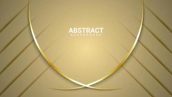 brown abstract background with golden lines vector