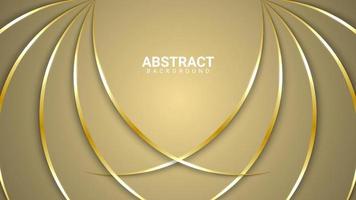 brown abstract background with golden lines vector