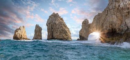 Scenic landmark tourist destination Arch of Cabo San Lucas, El Arco, whale watching and snorkeling spot photo