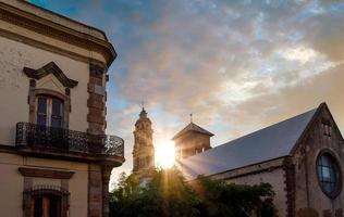 Colorful Guadalajara streets in historic city center near Central Cathedral and Centro Historico photo