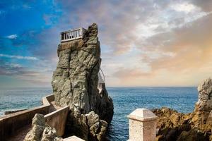 Famous Mazatlan sea promenade, El Malecon, with ocean lookouts and scenic landscapes photo