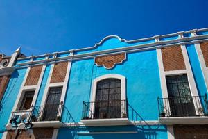 Puebla colorful streets in historic town photo