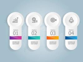 abstract horizontal timeline infographics vector