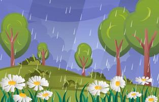 Spring Shower Background Concept vector