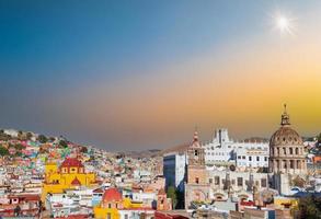 guanajuato, panorama panorámico de la ciudad foto