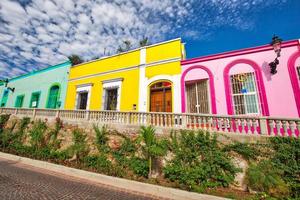 Mexico, Mazatlan, Colorful old city streets in historic city center photo