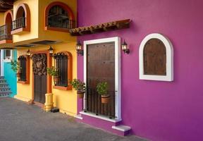 Restaurants and cafes with ocean views on Playa De Los Muertos beach and pier close to famous Puerto Vallarta Malecon, the city largest public beach photo