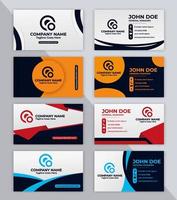 Template Set of Name Card Modern vector