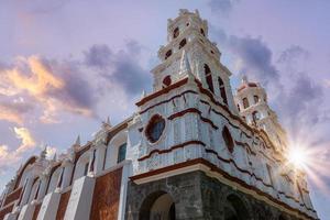 Mexico, Colorful Puebla streets and colonial architecture in Zocalo historic city center photo