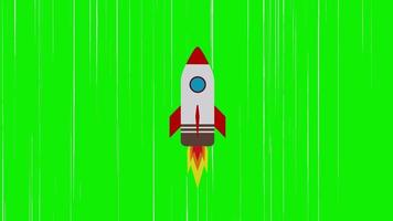 fusée volant dans le ciel, concept de démarrage. video